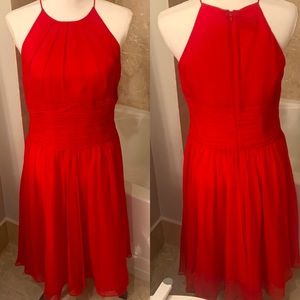 Maggy Boutique 100% Silk Red Dress